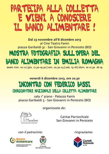 Mostra e incontro sul Banco Alimentare